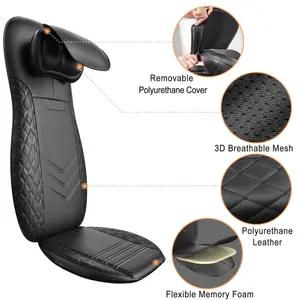 Amazon's Top Massager Seller Mondial PU Leather Massage Seat Neck Back Shiatsu Heating Electric Full Body Car Massage Cushion