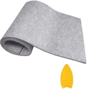 顶级质量60 "X 22" 羊毛熨烫垫，用于带硅胶铁垫的绗缝