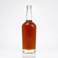 Bouteille en verre vide transparente pour whisky, vodka, liqueur, bière, vin de Bourgogne – Vente en gros usine – 200ml, 500ml, 750ml, 75cl