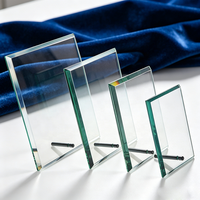 Trophée en verre cristal transparent avec support métallique, plaque de récompense en verre, cadeau en cristal, prix pour les gagnants, cérémonie de reconnaissance du personnel