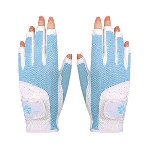 Guantes Deportivos de Golf con Dedos Descubiertos, Material PU Transpirable con Protección UV para Clima Cálido y Húmedo, para Ciclismo y Gimnasio - Product Image 3