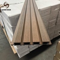 Panel Fasad WPC Generasi Kedua Tampilan Kayu Alami Tahan Air Modern
