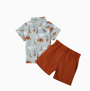 Ensemble de 2 pièces pour bébé garçon, <span class=keywords><strong>chemise</strong></span> à nœud papillon et jean, motif rayé, style chinois, coque souple pour les saisons d'automne - Product Image 4