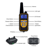 Collar de Adiestramiento Eléctrico para Perros, Collar Antiladridos Impermeable para Mascotas con Control Remoto Recargable, Dispositivo Antiladridos para Perros de Todos los Tamaños