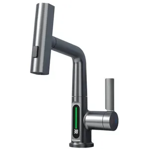 Rubinetto miscelatore a cascata intelligente moderno intelligente rubinetto estraibile a 3 vie estendi rubinetto per lavabo estraibile flessibile ad alto cupc