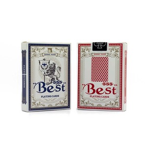 Naipes de papel de núcleo azul de alta calidad de 63*88mm compatibles con la personalización de naipes rojos y azules para entretenimiento - Product Image 4