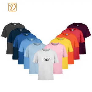 Camiseta infantil de algodão 100%, roupa estampada personalizada bordada