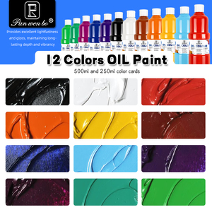 Panwenbo 250/500ml 12 colores OlL pintura artista profesional Color al óleo no tóxico juego de pintura al óleo para pintar - Product Image 1