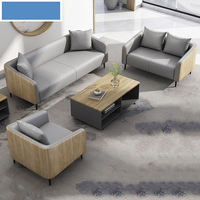 Canapé de Bureau Moderne pour Réception d'Affaires et Réunions, Combinaison Fauteuil et Table Basse de Bureau