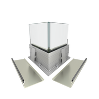 Système de garde-corps en verre trempé pour intérieur, avec base en aluminium en forme de U, résistant à la rouille, garantie 5 ans, pour balcon moderne