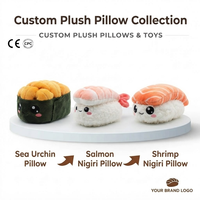 Peluche personnalisée Sushi Japonais, Coussin de simulation alimentaire, Porte-clés, Poupée en peluche, Fabrication OEM ODM, Vente en gros, avec billes lestées, CE