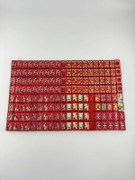 Nouvel ensemble de tuiles de mahjong florales rouges de luxe pour les soirées de jeu en famille, les rassemblements d'amis, les fêtes de fin d'année et les activités de club