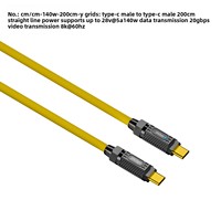 Câble de données multifonction Type-C avec projection haute définition 8K, charge PD140W/20GB, prise en charge OTG, utilisation en mode Spring