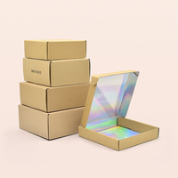 Boîte d'expédition en carton ondulé de luxe personnalisée avec revêtement UV, boîte d'emballage cadeau en papier de haute qualité pour bijoux, cosmétiques et cadeaux