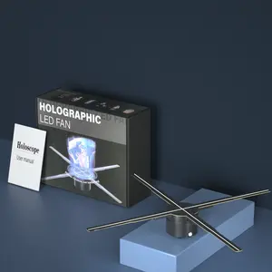 YHP50-LED 3D הולוגרמה מאוורר תצוגת פרסום 4 להבים עירום 3D הולוגרפי מקרן מאוורר קוטר 50 ס""מ מיפוי הולוגרמה