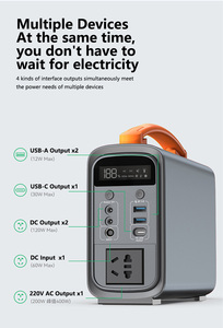 Banque d'énergie solaire 80000mah 192wh Batterie <span class=keywords><strong>200</strong></span> Watt LiFePO4 Centrale électrique portable Générateur solaire avec lampe de poche LED - Product Image 2