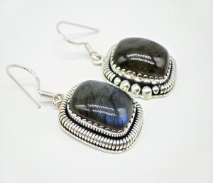 Natural Labradorite Gemstone Handmade <b>Earrings</b> 925 Sterling Silver Jewelry for Women Wholesale Designer Crystal Dangle <b>Earrings</b> - Product Image 1