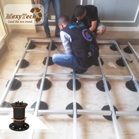 Base réglable en plastique pour le support de terrasse extérieur piédestal surélevé stable de plancher d'accès