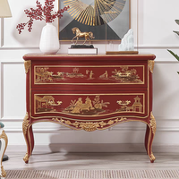Commode de luxe française, armoire de rangement peinte artistiquement pour salon, entrée, chambre à coucher, décoration de style européen