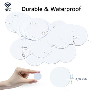 Étiquette de disque RFID en plastique de diamètre 13 mm/18 mm/20 mm/25 mm, autocollant NFC RFID, pièce ronde transparente/blanche vierge, cartes <span class=keywords><strong>Amibo</strong></span> 125 kHz CN;GUA - Product Image 3