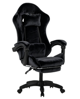 Chaise de jeu confortable avec protection intégrale, inclinable, pivotante, réglable en hauteur, avec soutien lombaire, appui-tête et base stable