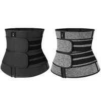 Ceinture de sudation amincissante double pour le ventre, avec contrôle ferme, pour le yoga, avec boutons décoratifs, grande taille pour adolescentes