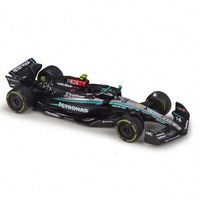 Coche de Carreras de Fórmula 1 de Aleación Fundida a Presión, Escala 1:43, Plateado, Modelo de Simulación, Estilo F1, Vehículo de la Temporada 2024, Juguete Coleccionable