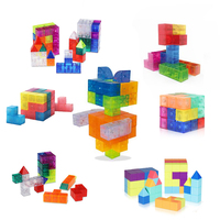 Cube magnétique transparent EPT, jouet de puzzle Moyu, blocs de construction pour enfants