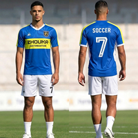 Conjunto de Uniforme de Fútbol Directo de Fábrica, Construcción Duradera, Impresión por Sublimación, Jersey de Fútbol Transpirable de Poliéster para Venta al Por Mayor