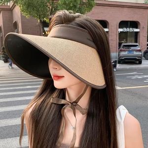 หมวกกันแดดปีกกว้างสำหรับผู้หญิง ปีกกว้าง พับได้ ระบายอากาศได้ดี ป้องกันแสงแดด สำหรับการขี่จักรยาน ใช้กลางแจ้ง - Product Image 1