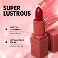 LSFAIRY LS178 Rojo Cereza, Lápiz Labial de Larga Duración Premium, Resistente al Agua y al Sudor, Sets al por Mayor, Logotipo Personalizado, Vegano, Muestra Cremosa