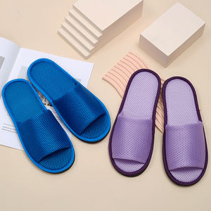 Zapatillas de tela de malla lavables reutilizables para interiores, zapatillas transpirables con punta abierta y suela de EVA - Product Image 5