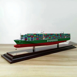 Upscale Christmas Business Gifts Office Decor Acrylic Protective Cover Wooden Cruise <strong>Container</strong> <strong>Shipping</strong> <strong>Scale</strong> <strong>Model</strong> - Product Image 3