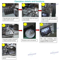 Machine entièrement automatique pour l'insertion de fils sur les cartes de source lumineuse DOB, pour la fabrication et la production d'ampoules LED, garantie 1 an