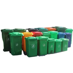 Tempat sampah plastik sanitasi dioperasikan kaki kapasitas besar 24L luar ruangan
