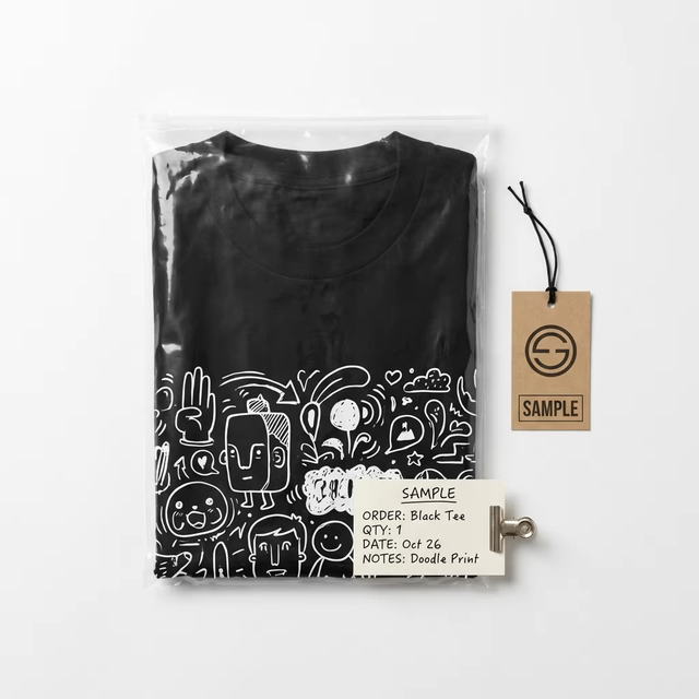 Sample Order Custom Doodle Art Oversized T-Shirt 1-5pcs Streetwear Graphic Tee OEM Test Order Free Mockup Available