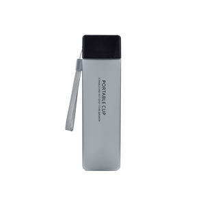 Taza de paja transparente cuadrada de 450ml, botella de agua de plástico portátil Simple a prueba de fugas, deportiva, <span class=keywords><strong>para</strong></span> <span class=keywords><strong>parejas</strong></span> de estudiantes - Product Image 3