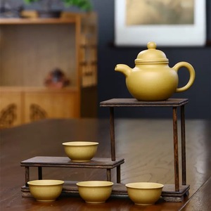 Vente en gros service à thé chinois célèbre Kongfu Yixing théière en argile violette 180 Ml <span class=keywords><strong>Duo</strong></span> Qiu Zisha Hu logo personnalisé - Product Image 6
