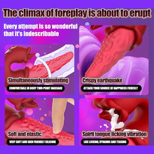 هزاز سيليكون لسان متحرك 10 أوضاع، محفز البظر والحلمات والنقطة G، لعبة جنسية قوية للمداعبة الفموية للنساء البالغات - Product Image 6