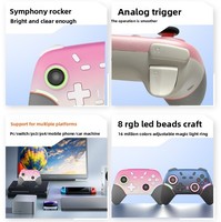 Manette de jeu sans fil BT 2.4GHz pour téléphone mobile, joystick avec lumière RGB, moteur de vibration, bouton turbo pour Android/iOS/PC, Gamepad X9