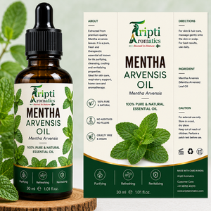 Huile Essentielle Naturelle de Menthe avec Arôme Frais de Menthe pour Mélanges d'Huiles Capillaires, Soins du Cuir Chevelu, Shampoings, Après-Shampoings, Gommages Corporels, Soins du Visage - Product Image 3
