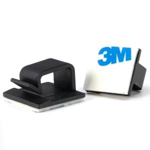 ELEKH Transparente Mini-Kabel klemmen für den Außenbereich PA66 Selbst klebender Draht haken und Seil halter aus Kunststoff mit Klebebändern - Product Image 6