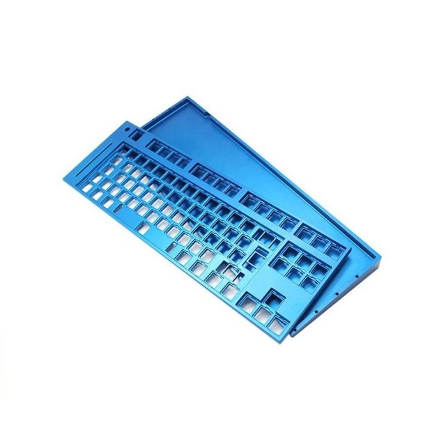CNC Machining Aluminum Mechanical Keyboard Case 6061 Alloy Anodized Finish Custom Layout Design USB-C Connectivity