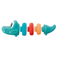 Jouet créatif en PVC en forme de crocodile, 3 cercles imbriqués, à monter soi-même, en plastique souple, mignon, interactif, éducatif, pour la maternelle, vente chaude