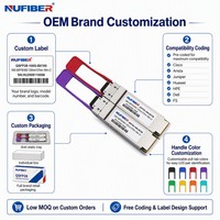 Módulo Transceptor Óptico de Fibra QSFP28 100G BIDI 10KM 20KM 40KM 80KM PAM4 SMF Compatible con H3C/Juniper