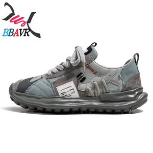 Baskets rétro à plateforme pour hommes, à lacets, antidérapantes, respirantes et confortables pour les sports décontractés - Product Image 1
