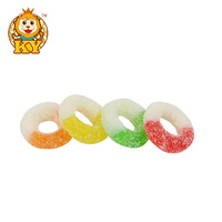 Wholesale Custom Multi Colour Sugar Coated Circle Shaped Gummy Candy for Kids