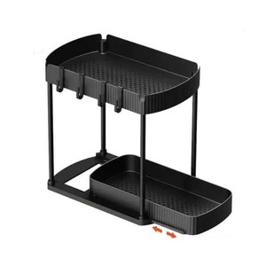 Organizzatore <span class=keywords><strong>Estraibile</strong></span> a 2 Livelli Curvo per <span class=keywords><strong>Cucina</strong></span> e Bagno, Scaffale da Scrivania Multi-Livello con Ripiano Sopra il Lavello - Product Image 1