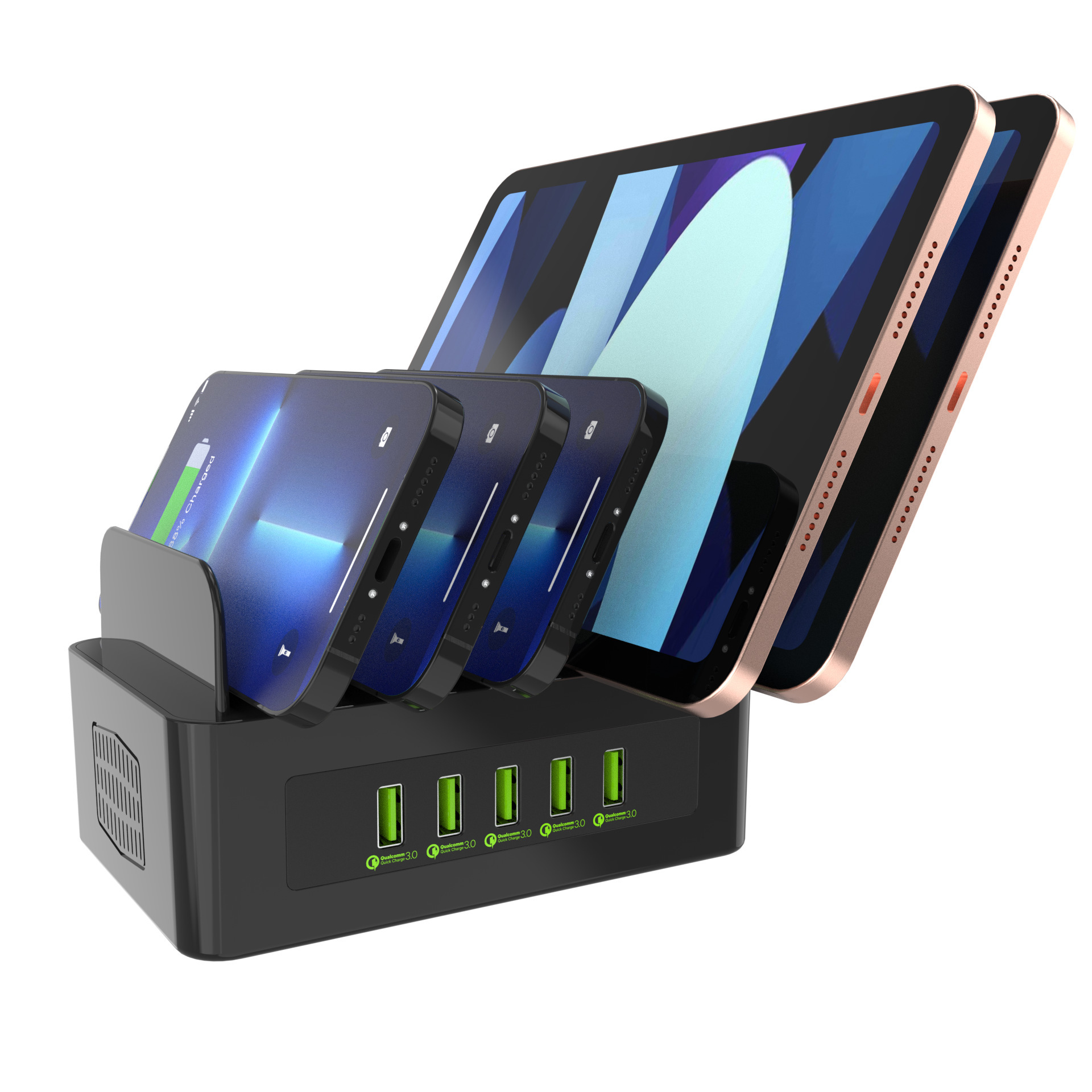 5 7 16 Port USB Charger 3.5A 100W 150W Universal Multi Fast Charging Station Stand for Smartphones Mobile Phones & Tablets · image 3