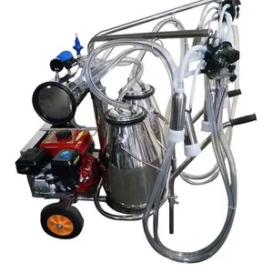 gasoline two cows vacuum milking machines for dairy cows